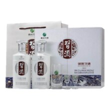 习酒 银质礼盒装 53度酱香型白酒 500ml*2瓶 正品