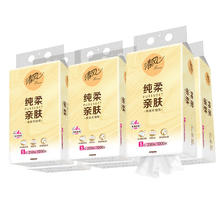 清风 纯柔系列挂抽 S码 4层250抽*6包 悬挂式抽纸 家用实惠装