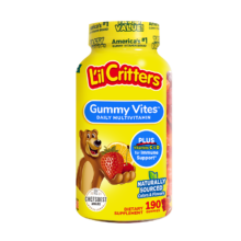 小熊糖 L'il critters 儿童复合维生素软糖 190粒 D3维C锌 0防腐 2岁+