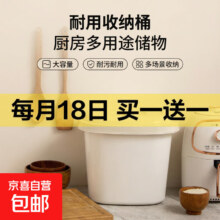 米桶带盖加厚PP材质厨房家用储粮桶 20L*2件