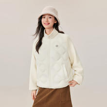 雪中飞 2025秋新款 女士葫芦纹拼接轻薄羽绒服 时尚百搭休闲户外外套