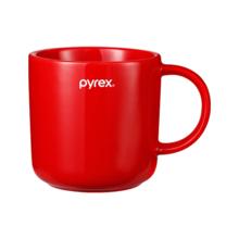 Pyrex 康宁马克杯炻瓷家用热水咖啡杯轻奢办公室早餐杯 百丽红 百丽的陶瓷杯 270ML