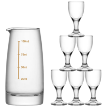 CLITON 白酒杯分酒器 100ml 酒具套装 1壶6杯 茅台一口小酒杯