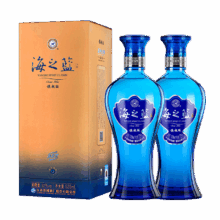 洋河 海之蓝 52°浓香型白酒 520ml×2瓶