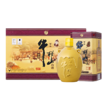 年货节:niulanshan/牛栏山 百年陈酿三牛金罐 42° 浓香型 400ml 6瓶