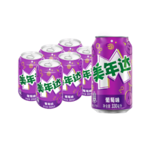 百事可乐 美年达 Mirinda 葡萄味 碳酸饮料 330ml*6罐
