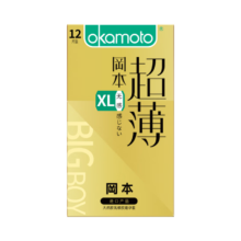需换购：冈本 OKAMOTO 超大号避孕套 超薄无感 XL码 12片