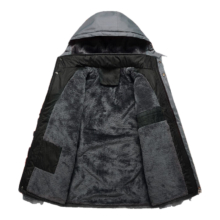 啄木鸟 TUCANO 男士棉服 加绒保暖防寒登山服 可卸帽 户外棉衣 黑色 M