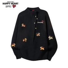CHARLES JANG'S HAPPY HEART 青年男女半高领针织衫 petSylFdXF