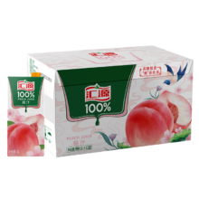 汇源 100%桃汁浓缩果汁 健康饮料 1L*12盒 节日年货节送礼宴请