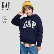 盖璞 Gap 男女童抓绒连帽卫衣 829302 海军蓝 140cm(10-11岁)