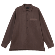 JACK&JONES 秋男长袖衬衫 翻领宽松含棉纯色贴袋开衩底摆 同款