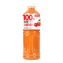 NFC100%果汁 无添加果蔬汁饮料 100%山楂复合果汁 1.25L*2瓶