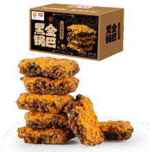 盼盼 黑金锅巴肉松蟹黄味 休闲零食 240g/盒