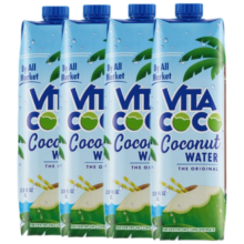 唯他可可 椰子水椰汁饮料 1L*4瓶 原装进口 低糖低卡 富含电解质