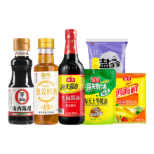 年货节:海天 家用大瓶调料组合套装 油盐酱醋佐料大全 6件套 超值组合
