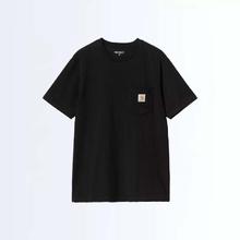 限移动端：carhartt 圆领 T 恤 k87 blk 重磅短袖口袋