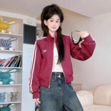 短款棒球服外套女 2025春季新款 小个子休闲百搭夹克开衫上衣潮