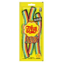 京东换购：珍宝珠 酸条橡皮啫喱软糖 57.6g(8支) 彩虹条 儿童零食