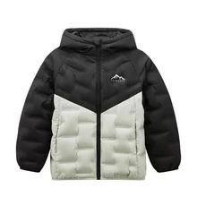 雪中飞kids 儿童羽绒服 冬季新款 男童女童轻薄保暖拼接外套
