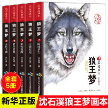 狼王梦正版全套5册沈石溪动物小说画本系列 狼王梦四年级 小学生三四五六年级课外阅读书籍正版