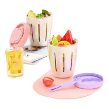 ins风水果沙拉杯子带叉沥水400ML