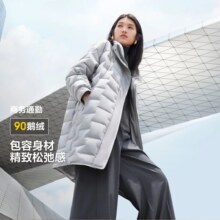 波司登 90鹅绒中长款新中式绗格轻薄羽绒服 经典商务保暖