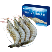 东上御品 国产青岛大虾 大号白虾 30/40规格 净重3斤 生鲜虾类-源头直发