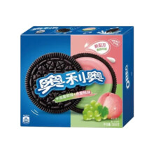 奥利奥 经典夹心饼干 水晶葡萄+水蜜桃味 388g 家庭装