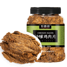 农香森 沙嗲味鸡胸肉干 500g