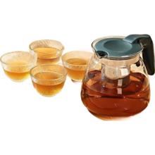 茶壶泡茶器整套茶具 花茶套装 绿把一壶四杯 1000ml