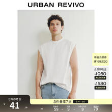 UR 男装休闲纯色宽松棉质圆领背心 UMB450004 本白 L