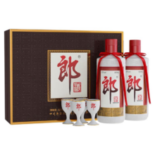 百亿补贴 郎酒 郎牌53度酱香型白酒 500ml*2瓶 礼盒装