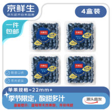 京鲜生 云南蓝莓 4盒 22mm+ 125g/盒 源头直发