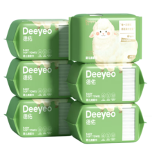 Deeyeo 德佑 小白羊咩咩巾 婴儿绵柔巾 80抽 6包