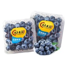 鲁道鲜 云南蓝莓 12mm+ 优选现摘 4盒装 单盒100g