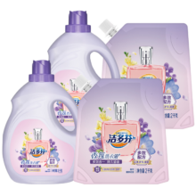 洁多芬 除菌除螨洗衣液香氛液 3kg*2瓶+2kg*2袋 洁净护衣持久留香囤货装