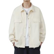 顶峰保罗 夹克男士春季翻领宽松工装外套 2303 卡其色 XL