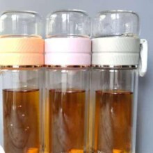 38节：哈尔斯 玻璃杯 双层茶水分离泡茶杯 300ml