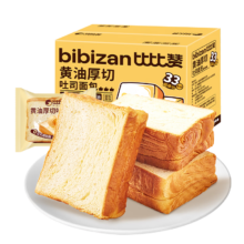 比比赞 黄油厚切吐司面包 600g 营养早餐代餐点心
