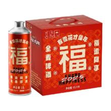 88VIP会员：雪花 福罐 全麦芽啤酒 1L*6罐