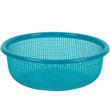 茶花 洗菜篮 30cm 蓝色 加厚塑料沥水篮