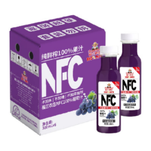 福兰农庄 NFC葡萄汁 100%纯鲜榨果汁 300ml*6瓶 礼盒