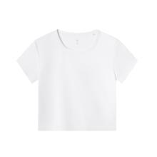 京东京造 T恤女短袖 白色 L 夏季通勤休闲显瘦打底衫