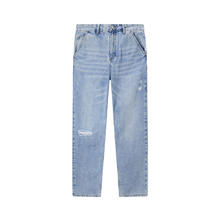 gxgjeans 真五折！美式复古个性破洞水洗牛仔裤 蓝色