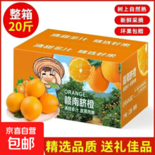 正宗江西赣南脐橙产地直发赣州当季皮薄多汁纽荷尔橙礼盒 60-70 带箱10斤装超值款