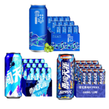 雪花啤酒 超级勇闯天涯500ml 36罐 勇闯系列全家福组合
