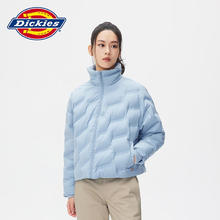 Dickies羽绒服 全身压印印花羽绒服 保暖外套上衣DK010807 浅灰蓝 XL 充绒量:180g