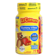 小熊糖丽贵 lilcritters 小熊糖 进口复合维生素叶黄素 宝宝营养软糖 70粒