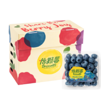 再降价、20点：怡颗莓 Driscoll's 云南蓝莓 Jumbo大果 18mm+ 12盒 125g/盒 新鲜水果礼盒